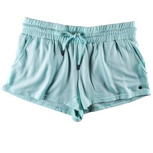 Roxy Fleece Womens XL Check Out Short Blue With Pockets New‎ With Tags